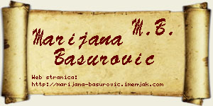 Marijana Basurović vizit kartica